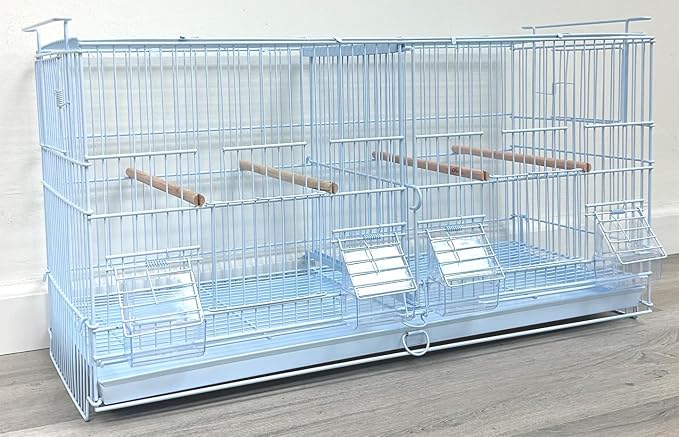 LOT of Stackable Breeder Bird Flight Cage with Removable Center Divider and Breeding Nest Box Doors with Removable Rolling Stand - Image 8