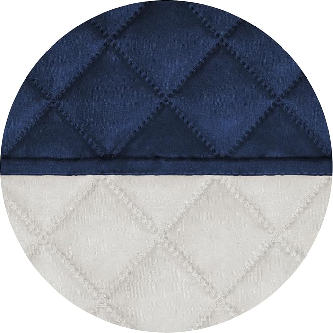 PureFit Reversible Quilted Couch Covers for Dogs Loveseat Sofa Cover 54" | Navy/Ivory, Water Resistant Couch Protector, Washable Pet Couch Cover with Non Slip and Elastic Straps For Kids - Image 5
