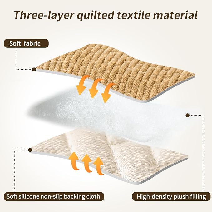 Couch Covers for Dogs Washable, Velvet Dog Couch Cover Protector, Fuzzy Plush Pet Sofa Cover for Loveseat, Sofa Covers for Pets(1,Light Brown,27.6"x59.1", 2 Seater Sofa Pad Cover) - Image 5