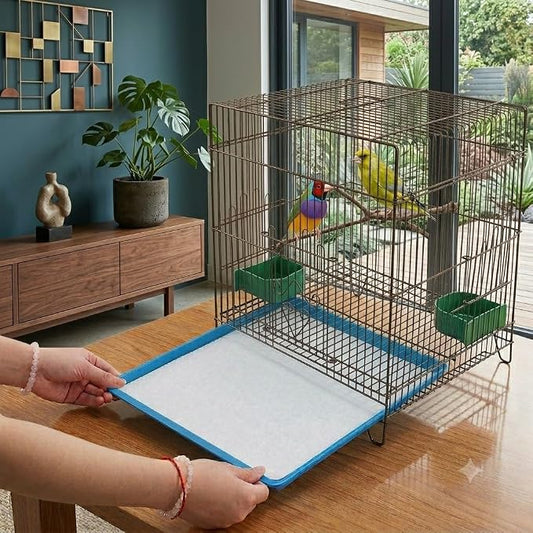 150 Sheets Custom Cut Bird Cage Liner Pet Cage Liner Choice Plain Paper-Poly Coated-Wax Bird Cage Liner *****Message with Specific Size After Ordering***** (Poly Coated (40lb) 18x24) by Unknown