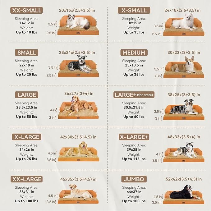 MEKIY Orthopedic XL Dog Bed with Bolster for Extra Large Size Dogs | Pillow Support for Neck Relief, Egg Crate Foam, Skin-Friendly Surface, Waterproof Liner, Anti-Slip Bottom, 42 x 30 Inch - Image 2