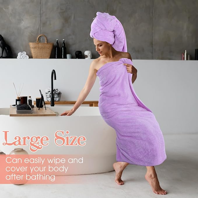 Newwiee 4 Pcs Oversized Bath Towel 40'' x 80'' Bath Sheet,Bright Colors | Fluffy Microfiber Quick Dry, Extra Large Bathroom Towel, Soft Absorbent Adult Shower Sheet, Fall Halloween Decor, Spa Beach - Image 5