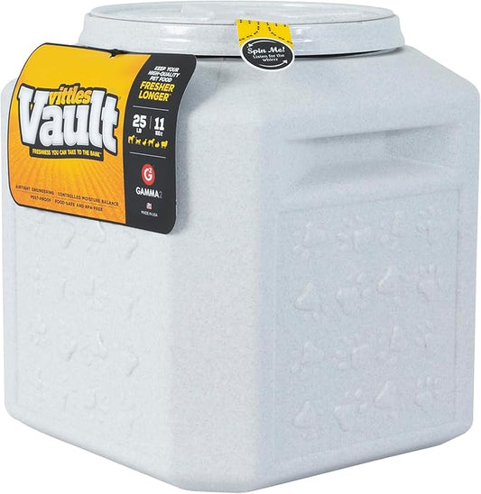Gamma2 Vittles Vault Pet Food Storage Containers - Sealed Dog and Cat Food Storage Container, Fits up to 25lbs, Made in the USA - [12"L x 13.75"H] | Made in USA, 12 inch long by 13.75 inch tall, airtight lid keeps kibble fresh and pests out, a durable ... by Gamma2