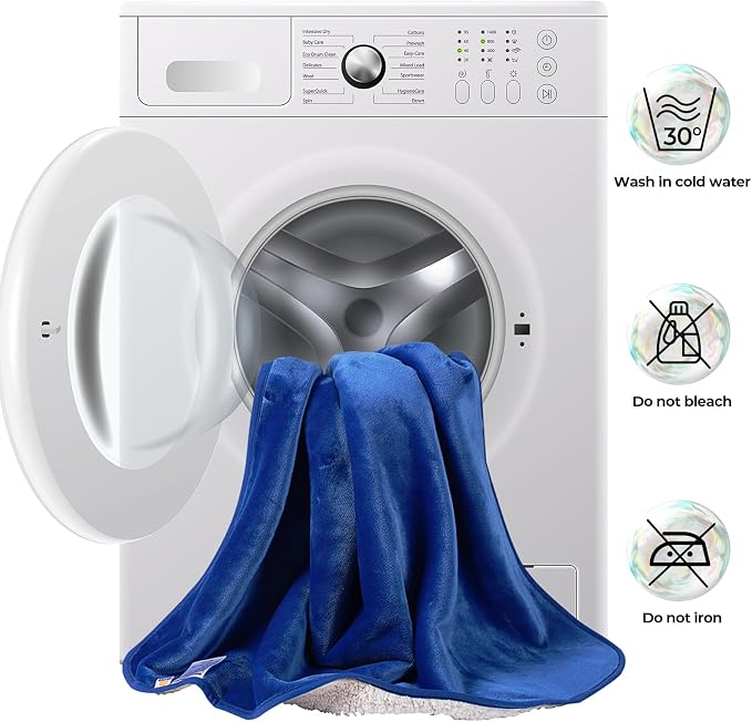 Sunheir Waterproof Dog Blankets for Small Dogs - Puppy Blanket Washable for Couch Protection, Soft Sherpa Fleece Cat Throw Blanket to Prevent Urine Leaks & Protects Furniture, 25"X 35", Blue - Image 5