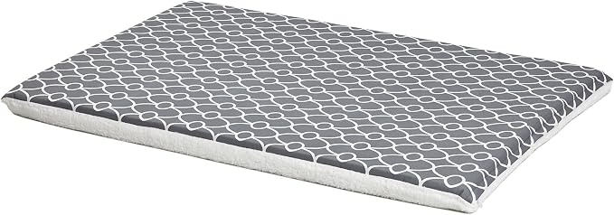 MidWest Homes for Pets Quiet Time Teflon Defender Dog Beds; Pet Beds Designed to Fit Folding Metal Dog Crates, Gray & White Geometric Pattern, 42-Inch by MidWestHomesForPets