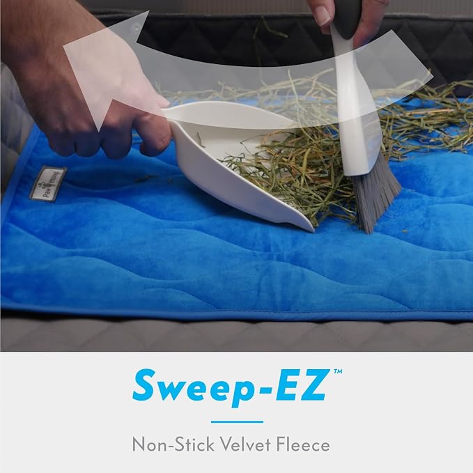 Paw Inspired Washable Fleece Guinea Pig Cage Liners, C&C 2x1, Gray | Super Absorbent Pee Pad, Bedding, Waterproof Bottom, Pet Bed Mat for Guinea Pigs, Ferrets, Rabbits, Hamsters, Small Animals - Image 2