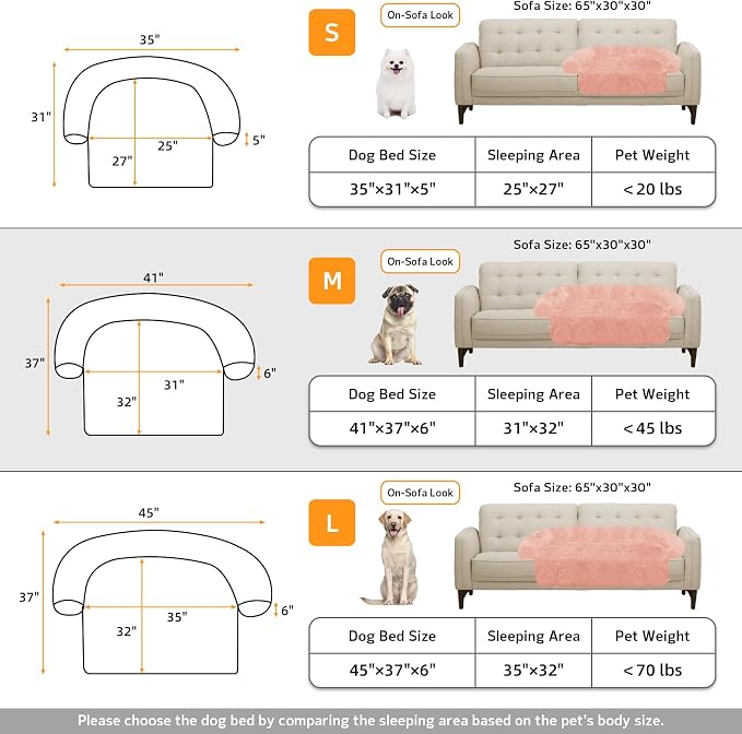 GGIB Calming Dog Bed Fluffy Plush Dog Mat for Furniture Protector with Removable Washable Cover for Large Medium Small Dogs and Cats (Medium, Pink) - Image 5
