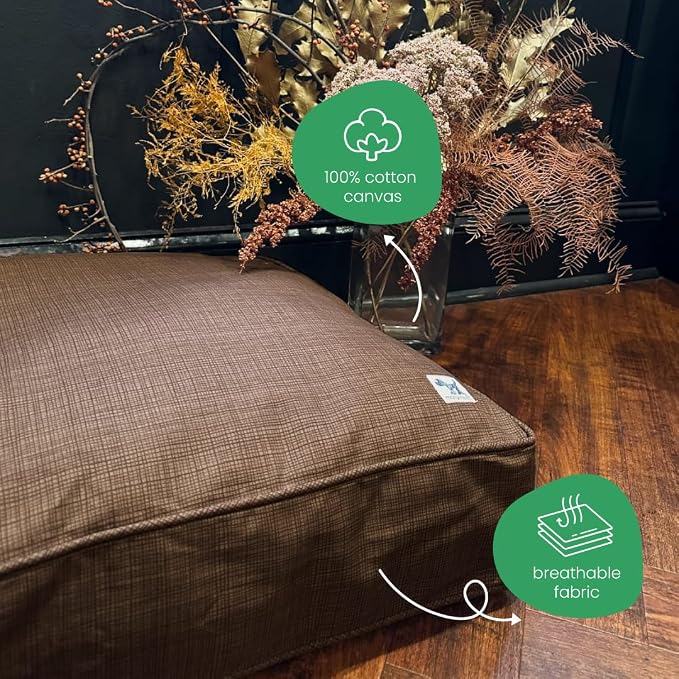 Molly Mutt Woodstock Dog Bed Duvet Cover, GOTS-Certified 100% Organic Cotton Canvas Cover for Dog, Puppy, or Cat Bed, Durable, Washable, and Free of Harmful Chemicals, Medium/Large, 27"x36"x5" - Image 4