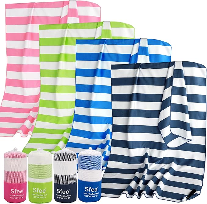 Sfee 2 in 1 Microfiber Oversized Beach Towel, Quick Dry Towel Travel Towel Camping Towel Super Absorbent Compact Lightweight Sports Gym Towels for Beach,Gym, Hiking, Pool, Backpacking, Bath, Yoga by Sfee
