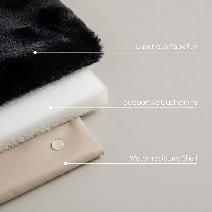 4 Cats & Dogs Gus Travel Bed – Portable Foldable Dog Bed & Pet Cushion Mat with Soft Faux Fur, Water-Resistant Nylon, Zippered Suitcase Design for Camping & Travel- Small (24″ x 31.5″), Sandy - Image 5