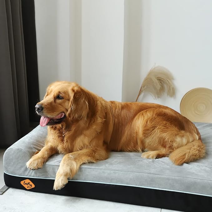 Laifug Orthopedic Dog Beds for Large Dogs,7" Memory Foam Dog Beds,Durable Water Proof Liner Removable and Washable, Nonskid Bottom, Slate Grey 50"x36"x10" - Image 6