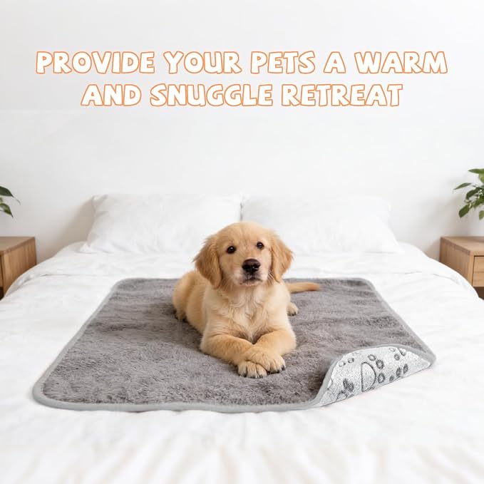 YUEPET 2 Pack Waterproof Dog Blankets, Puppy Blankets for Small Dogs & Cats | Machine Washable, Waterproof Inner Layer, Sofa Bed Cover, Reversible Fleece, 23 x 16 in, Small Dogs and Cats, Gray Coffee - Image 6