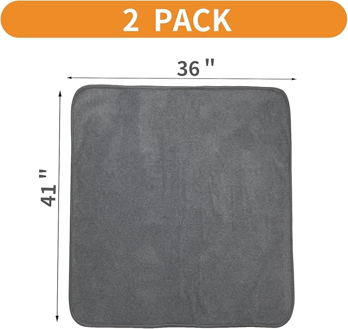 LOOBANI Washable Pee Pads for Dogs, 2 Pack Fast Absorbent Dog Mats,36"x41" | Leak-Proof and Non-Slip Reusable Puppy Pads, Machine Washable, Whelping Pads for Crate, Playpen, Incontinence, Housebreaking - Image 7
