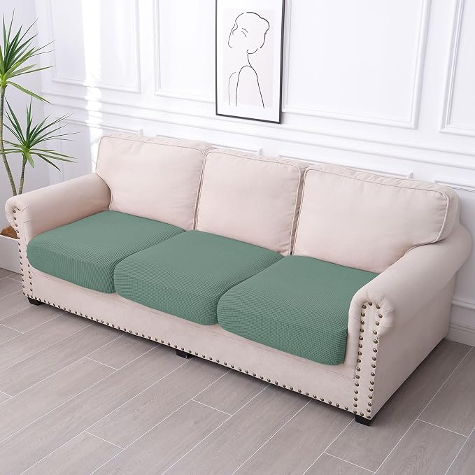 hyha Waterproof Couch Cushion Covers for Pets, Non Slip Sofa Seat Cover | Stretch Jacquard Fabric, Elastic Bottom, Non Slip Fit, Waterproof Protection, Pet Hair Protection (3 Pieces) - Image 7