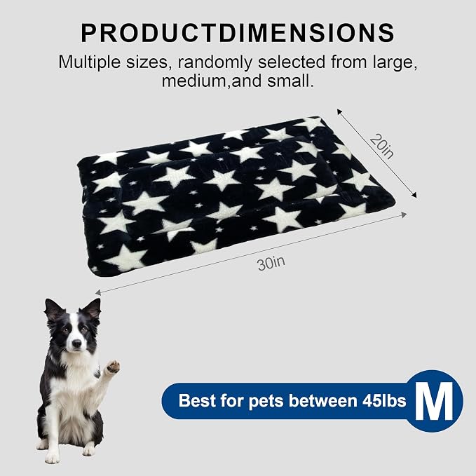 Washable Dog Bed Mat With Anti-Slip Bottom, Deluxe Plush Memory Foam Crate Pad & Waterproof Outdoor Kennel Mat For Dogs & Cats-Durable Crates Beds, Large Medium Small Puppy Size 30" x 20",Blue - Image 7