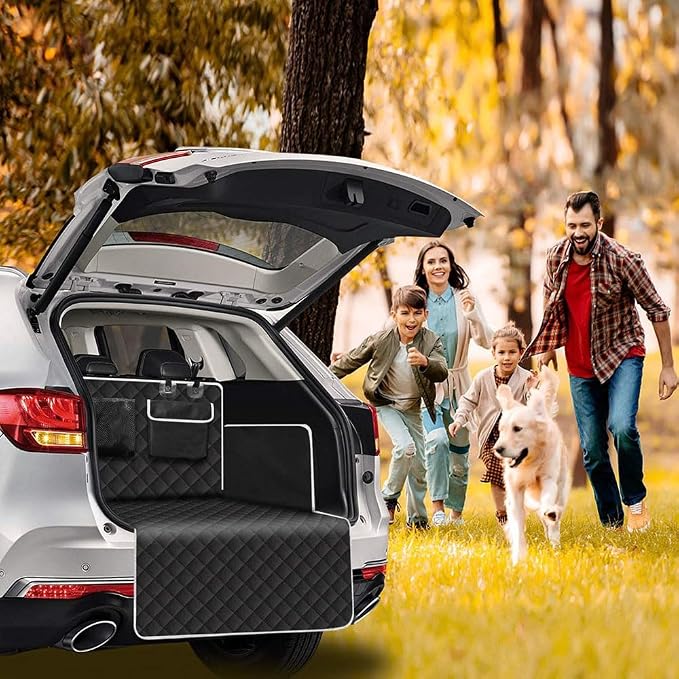 Waterproof SUV Cargo Liner for Nissan Pathfinder 1985–2025 2026 R53, Heavy Duty Pet Trunk Cover with Bumper Flap Protector, Non Slip,Dog Car Travel Mat,White - Image 8