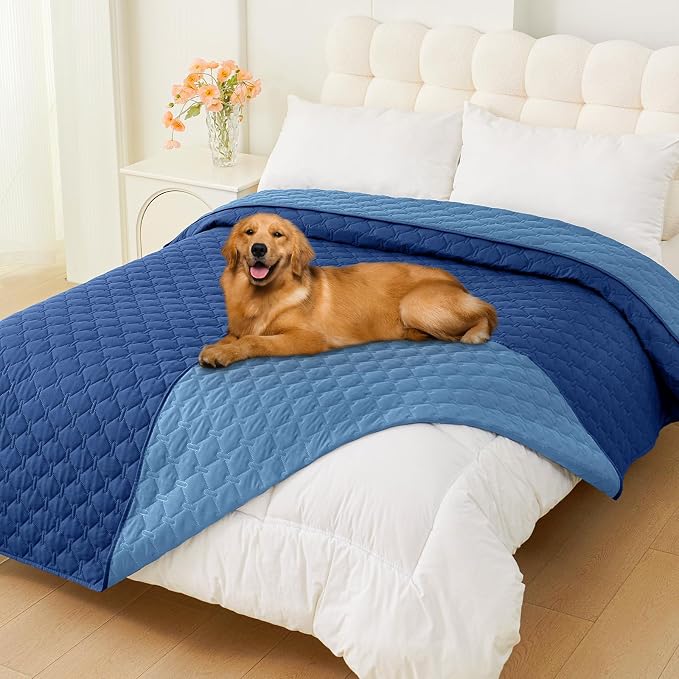Smiry Waterproof Dog Bed Cover Blanket, Reversible Pet Blanket | Soft Reversible, Washable Leakproof Cats Dogs Couch Cover for Sofa, Couch, Furniture (82x82 Inch) by Smiry