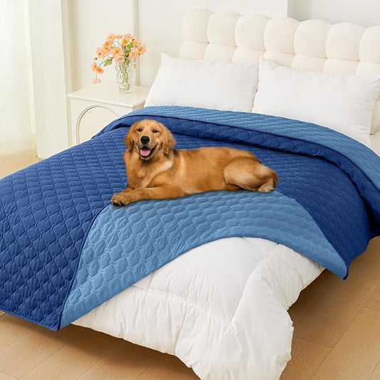 Smiry Waterproof Dog Bed Cover Blanket, Reversible Pet Blanket | Soft Reversible, Washable Leakproof Cats Dogs Couch Cover for Sofa, Couch, Furniture (82x82 Inch) by Smiry