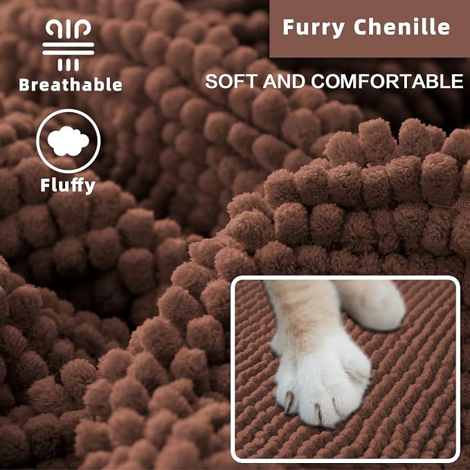 Flamingo P Chenille Dog Bed Cover Thick Large Couch Cover for Dogs Washable Pet Sofa Cover Protector Non-Slip Couch Covers for 3 Cushion Couch Furniture Cover Pet Friendly, 35" x82" Caramel - Image 3