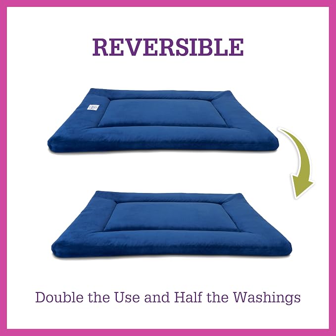 Pet Dreams Dog Crate Pad - Washable Kennel Mat, Crate Pads for Dog Cages, Non-Toxic, Flat Indoor Cat Bed, Fits iCrate 18, 24, 30, 36, 42, 48 Inches (Blue, X Small, 18") - Image 3