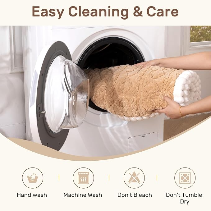 Couch Cover for Dogs, Washable Non Slip Sofa Covers for 2 Cushion Couch Pet Friendly Fuzzy Sofa Protector&Bed Mat for Pets (27.6"x59.06" Light Brown) - Image 9