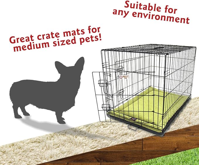 Majestic Pet Orthopedic Memory Foam Dog Crate Mat - Plush Pet Bed Pad for Crates & Kennels | USA Crafted | 36"x23" Villa Apple - Image 4