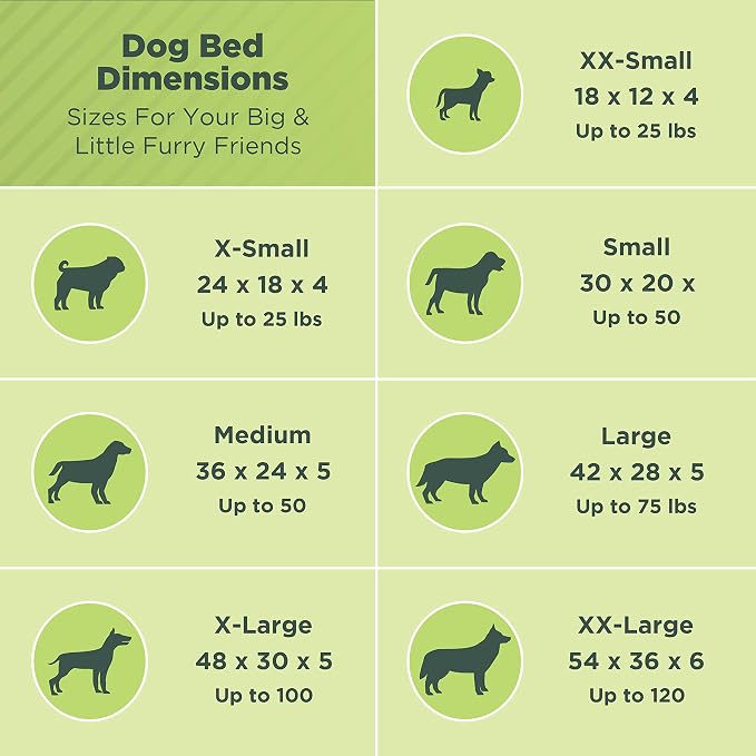 XX-Large - 54 x 36 x 6 - Blueberry Premium Organic Hemp Dog Bed - CertiPUR Fill - Removeable Cover - Image 3