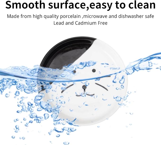Elevated Cat Food Dish, Ceramic, Non-Slip Stand, Raised Feeding Station, 5 in, Shallow for Whiskers, Dishwasher Safe | Easy-clean Wide shallow dish for whisker comfort Non-slip - Image 5