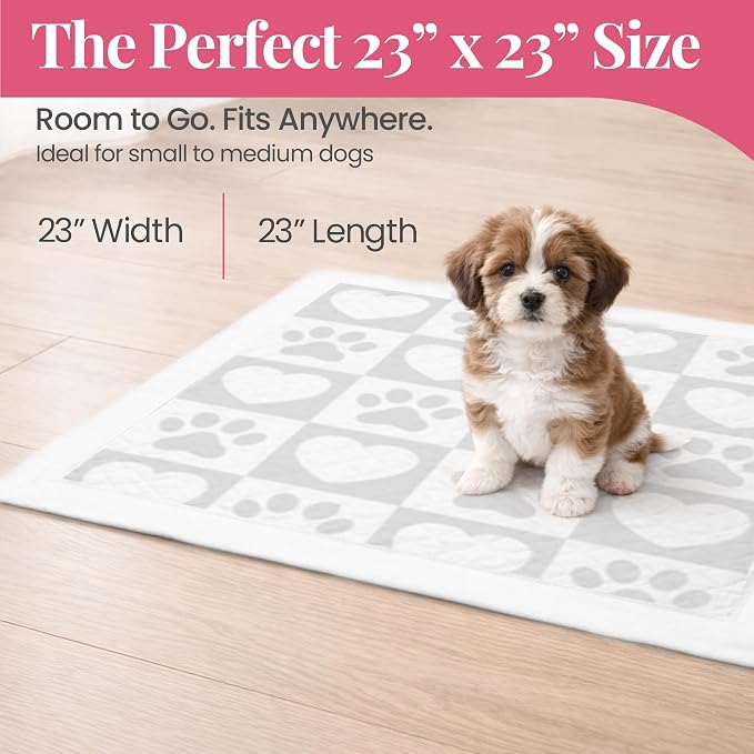 Pupiboo Disposable Dog and Cat Training Pads (100 Count) – 23x23 in Highly Absorbent Pee Pads, Leak Proof Backing, Pheromonal Attractant for Housebreaking and Indoor Potty Training - Image 4