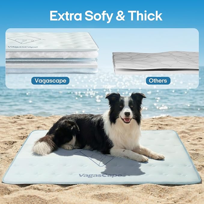 Vagascape 3.0 Supportive Double Sided Dog Cooling Mat | Thick Durable Pet Cooling Mat for Extra Large Pet, 35" x 23" Washable Cooling Mat for Dog Outdoor and Indoor - Image 4