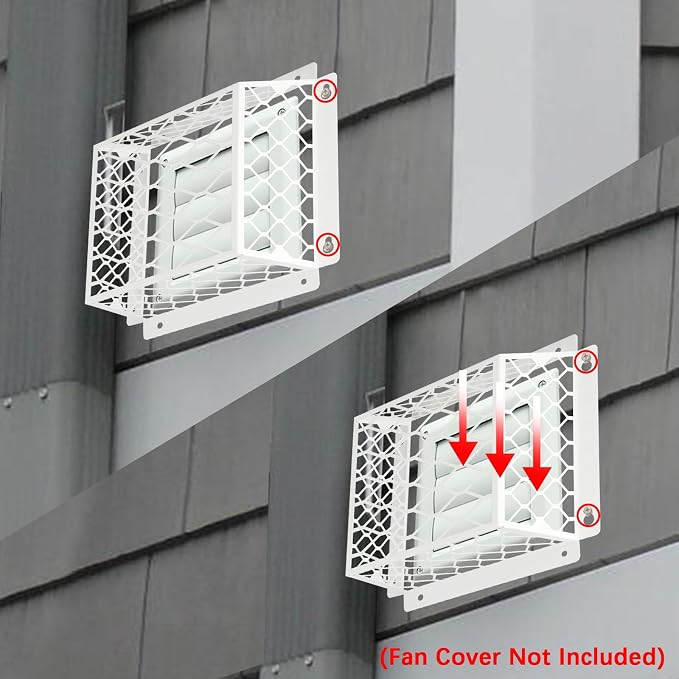 Dryer Vent Cover Outside,Dryer Vent Bird Guard for 3-4 inch Vent Hoods-2pk | Universal Outdoor Bird Guard for Dryer Vent & Bathroom Exhaust,Galvanized Steel Bird Cage 7"Lx7"Wx5"H,Prevent Bird From Enter - Image 5
