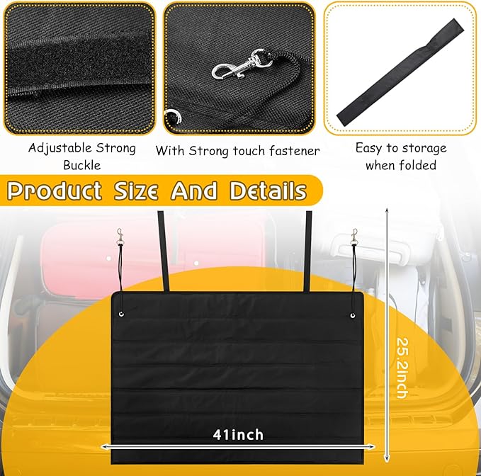 Tinideya Large Rear Bumper Protector for Cars 41 x 25 Inch Bumper Guard Foldable Protective Mat Dog Blanket Cargo Liner Preventing Scratches While Unloading and Loading for SUV Van Truck Vehicle - Image 2