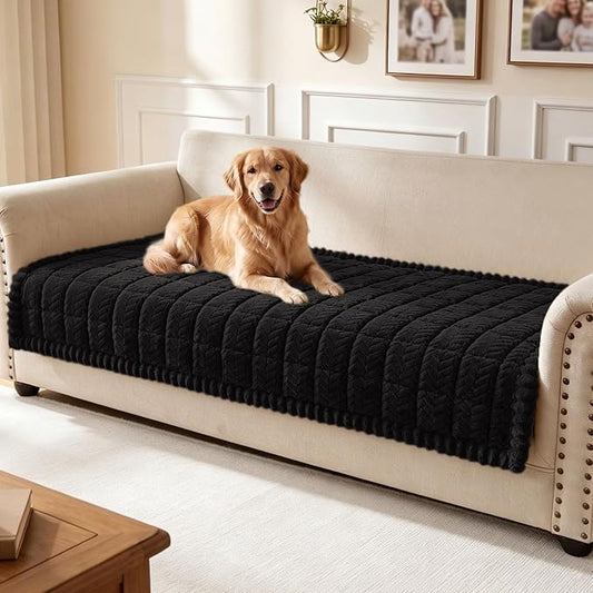 Smiry Couch Cover for Dogs, Non Slip Fuzzy Pet Sofa Covers Washable | Sofa Slipcovers for 2-3 Cushion Couch, Soft Thick Furniture Protector for Cats Dogs, Against Fur, Dirt, Scratch (35.4"x63") by Smiry