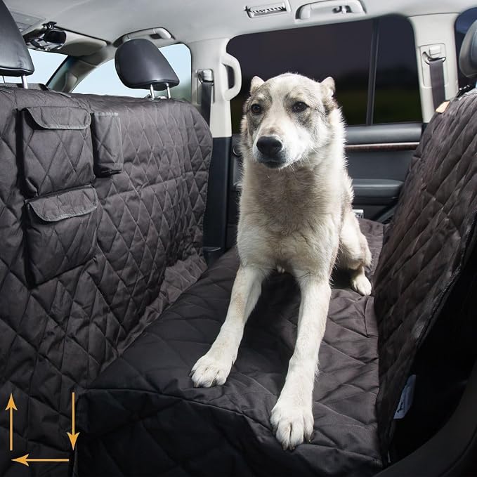 XXL Extra Wide (63”) & Extra Long (94”) with Floor Coverage Dog Seat Cover for Trucks, SUVs & Cars – Heavy Duty, Pet Hammock, Washable + Pet Travel Bowl - Image 3