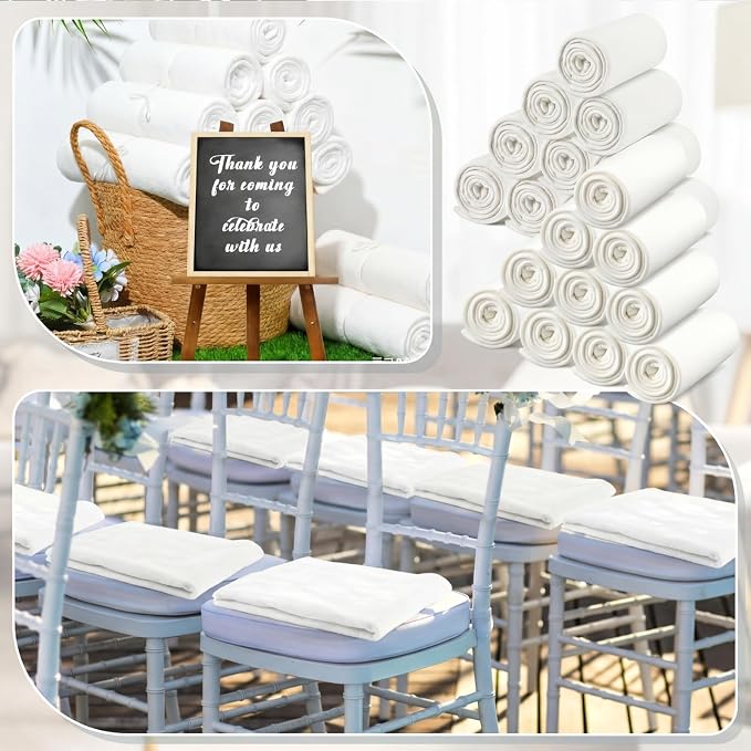 Newwiee 48 Pcs Bulk Fleece Throw Blankets 50'' x 60'' Oeko-tex Standard 100 Certified for Outdoor Wedding Guest Blankets Donation Homeless Sleepover Lap Pet Sofa, All Seasons Use (White) - Image 4
