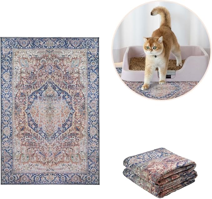 Lovewag Cat Litter Mat, Litter Box Mat, Rustic Terracotta, 16x24, 2 Pack | Washable litter mat cover, kitty litter mat & cat mat for litter box, litter trapping mat, prevents tracking, multi-cat - Image 8