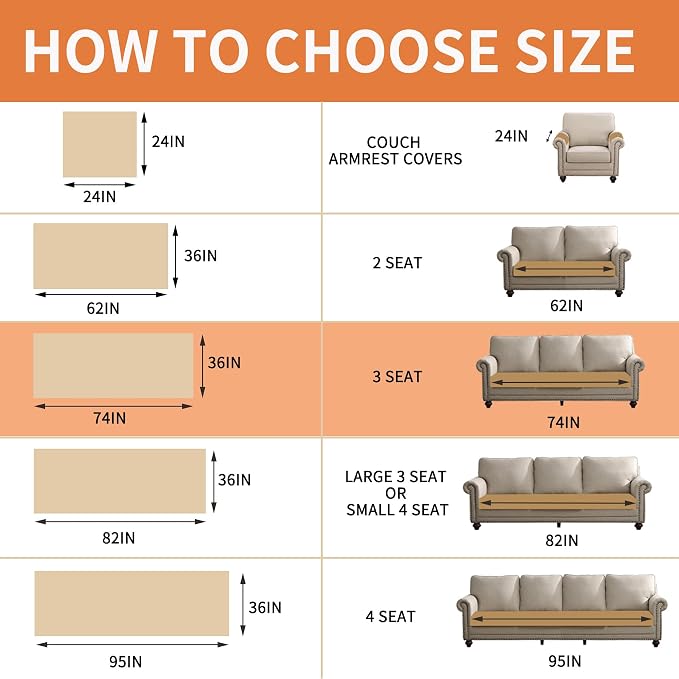 Waterproof Dog Bed Cover Non Slip Couch Covers for Dogs Washable Soft Faux Fur Sofa Cover Couch Covers for 3 Cushion Couch Sofa Pet Friendly (Brown) - Image 6