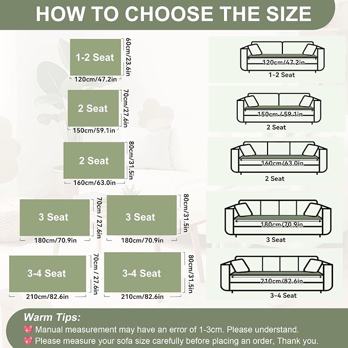 OTOB Couch Cover for Dogs Washable, Non Slip Plush Sofa Covers for 3 Cushion Couch, Fuzzy Pet Friendly Mat Bed Furniture Protector Sofa Slipcover, All Seasons (Matcha Green, 27.6" x 70.9") - Image 9