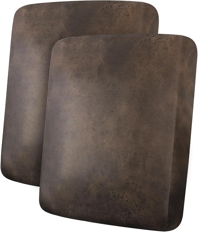 ANARACHON Leather Look Couch Cushion Covers Sofa Seat Slipcovers Sets Couches Furniture Protector for Sectional Armchair Loveseat Pets Kids Stretch Spandex Fabric (2 Cushion Sofa, Brown) by ANARACHON