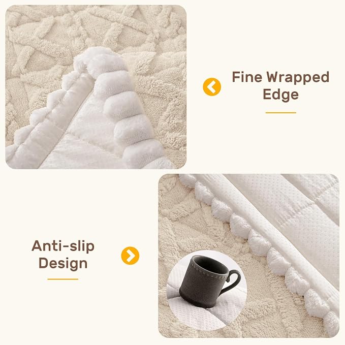 Couch Cover for Dogs, Washable Non Slip Sofa Covers for 3 Cushion Couch Pet Friendly Fuzzy Sofa Protector&Bed Mat for Pets (27.6"x70.9" Beige) - Image 4