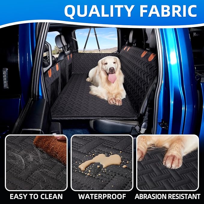 MAXFUT Truck Dog Seat Cover Back Seat,Back Seat Extender for Truck,Dog Hammock,Hard Bottom Car Seat Cover,Pet Seat Cover for F150/RAM1500/Silverado - Image 7