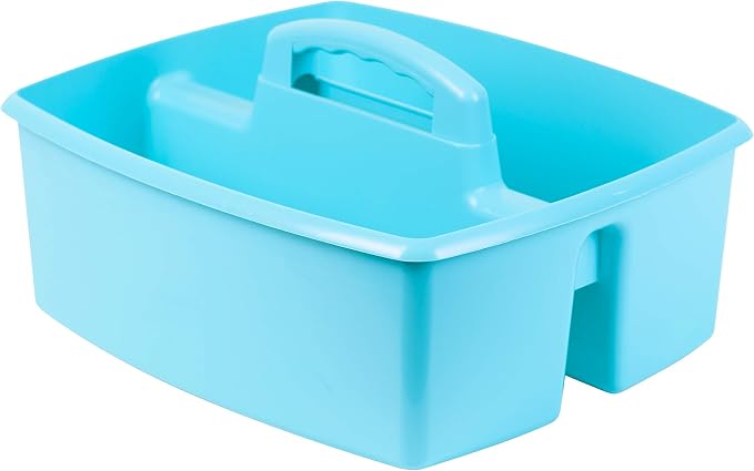 Storex Industries 13" x 11" x 6.375" Large Caddy, Teal (Pack of 2) - Image 2