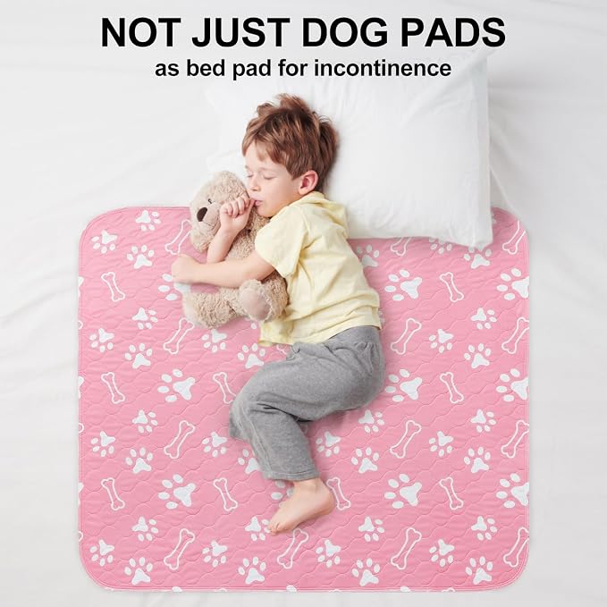 BEAUTYZOO 2 Pack Washable Pee Pads for Dogs, Reusable Puppy Pads for Potty Training, Waterproof Super Absorbent Wee Wee Pads for Dogs Non-Slip, Pet Whelping Mats Playpen Dog Crate Floors, 48IN x 60IN - Image 2