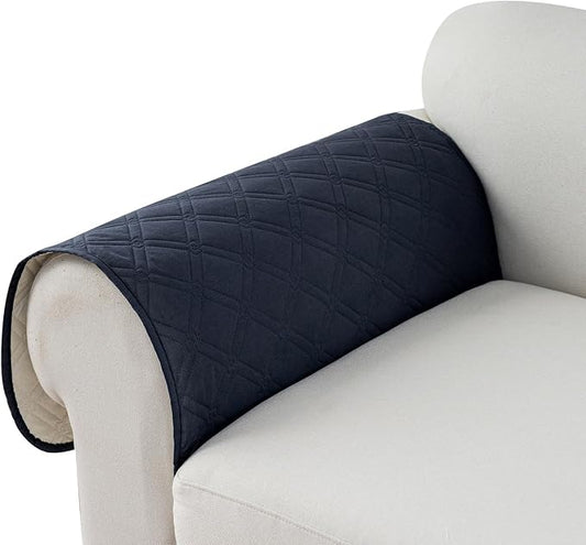 Genina Sofa Armrest Cover, Anti-Slip Armchair Slipcovers for Dogs Cats Pet, Water Resistant Couch Arm Cover for Backrest Recliner Loveseat, L Shaped Sofa, 23.6 x 27.5 Inches（2 Pieces） by Genina