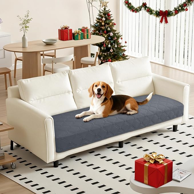 Waterproof Dog Bed Cover Pet Blanket, Soft Couch Cover for Dogs Washable, Non-Slip Dog Blanket Protect Furniture Couch Sofa Car for Puppy Large Dogs Cat (30x70 Inch, Dark Grey) by CYCMACOHOME