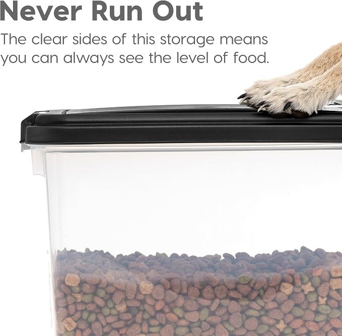 IRIS USA Dog Food Storage Container, Airtight, 30 lb Capacity, Wheels | Airtight seal keeps kibble, bird seed, and pet food fresh while wheels provide easy mobility around the home. - Image 6