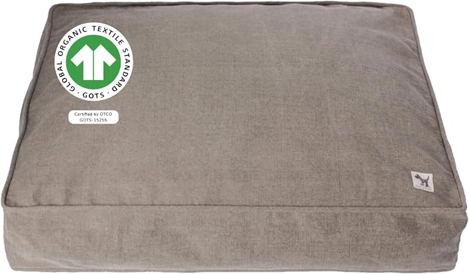 Molly Mutt Jupiter Dog Bed Duvet Cover, GOTS-Certified 100% Cotton Canvas Cover for Dog, Puppy, or Cat Bed, Durable, Washable, and Free of Harmful Chemicals, Huge, 36"x45"x5", Brown by MollyMutt