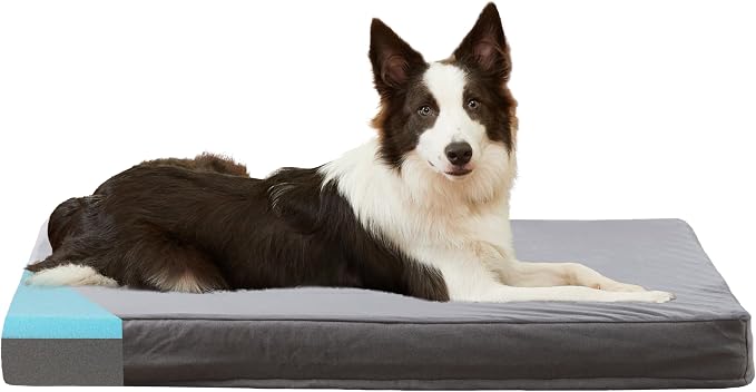 Orthopedic Memory Foam Bed for Large Dogs, Waterproof Cooling Pet Mats for Crate with Removable Washable Cover,Ideal for Arthritic Dogs (Large plus-36"x 27" x 3", Short Plush) by ABETTERLIFEWITHPET