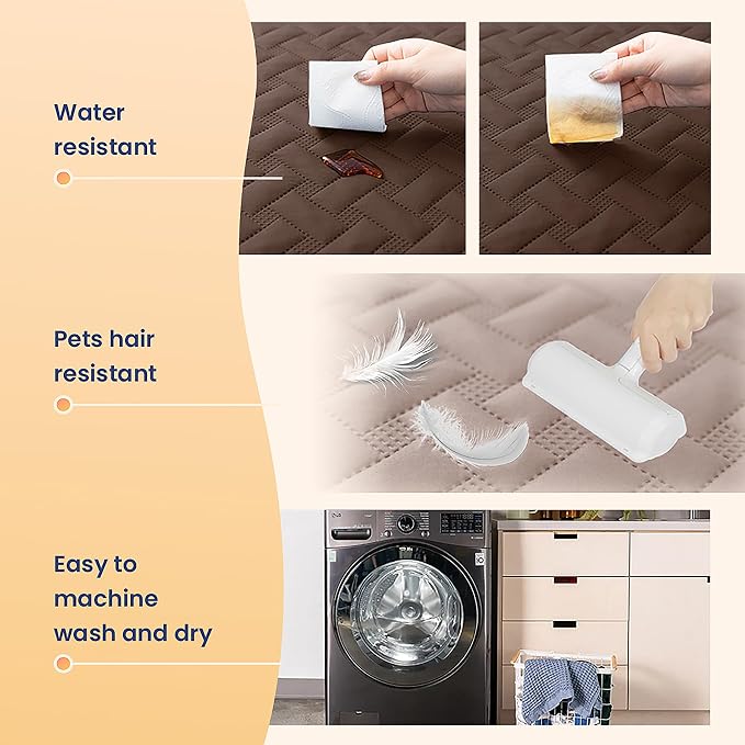 gogobunny 100% Double Sided Waterproof Dog Blanket Soft Pet Bed Cover Reversible Protect Furniture Couch Sofa Car for Puppy Cat Kids (Dark Chocolate/Light Chocolate, 52x82 Inch (Pack of 1)) - Image 5