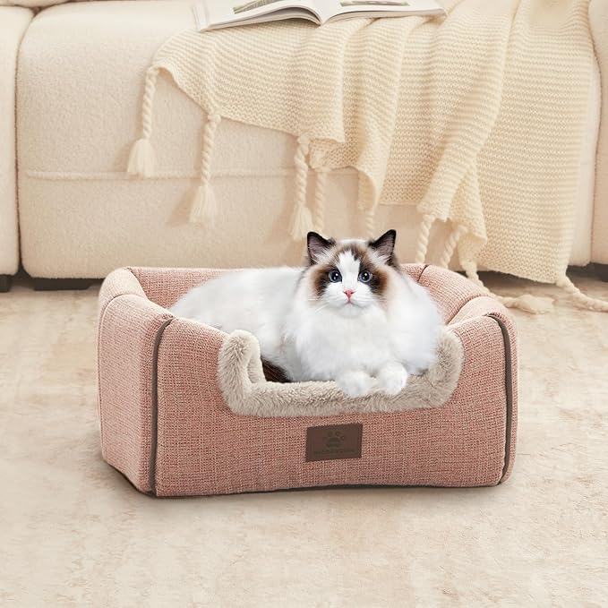 WINDRACING Cat Bed for Indoor Cats - Cat Cave Cat House Cats Tent with Removable Washable Cushioned Pillow, Soft and Self Kitten beds - Image 6